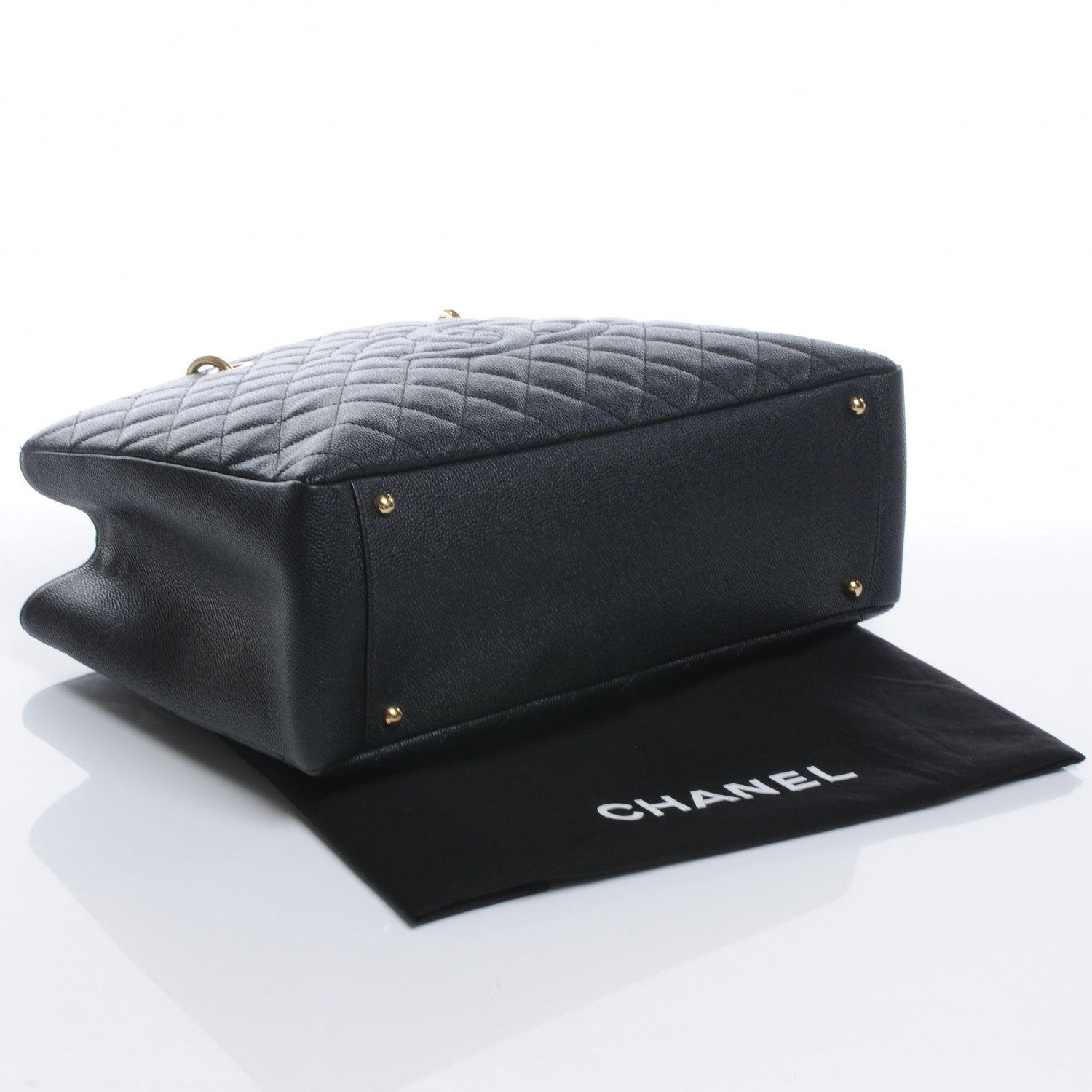 Chanel Caviar Quilted XL Grand Shopping Tote GST Black 4 of 7