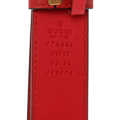 Gucci Calfskin Matelasse GG Marmont Belt Bag 85 34 Hibiscus Red 8 of 12