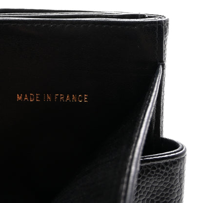 Chanel Caviar Timeless CC Compact French Wallet Black 7 of 8