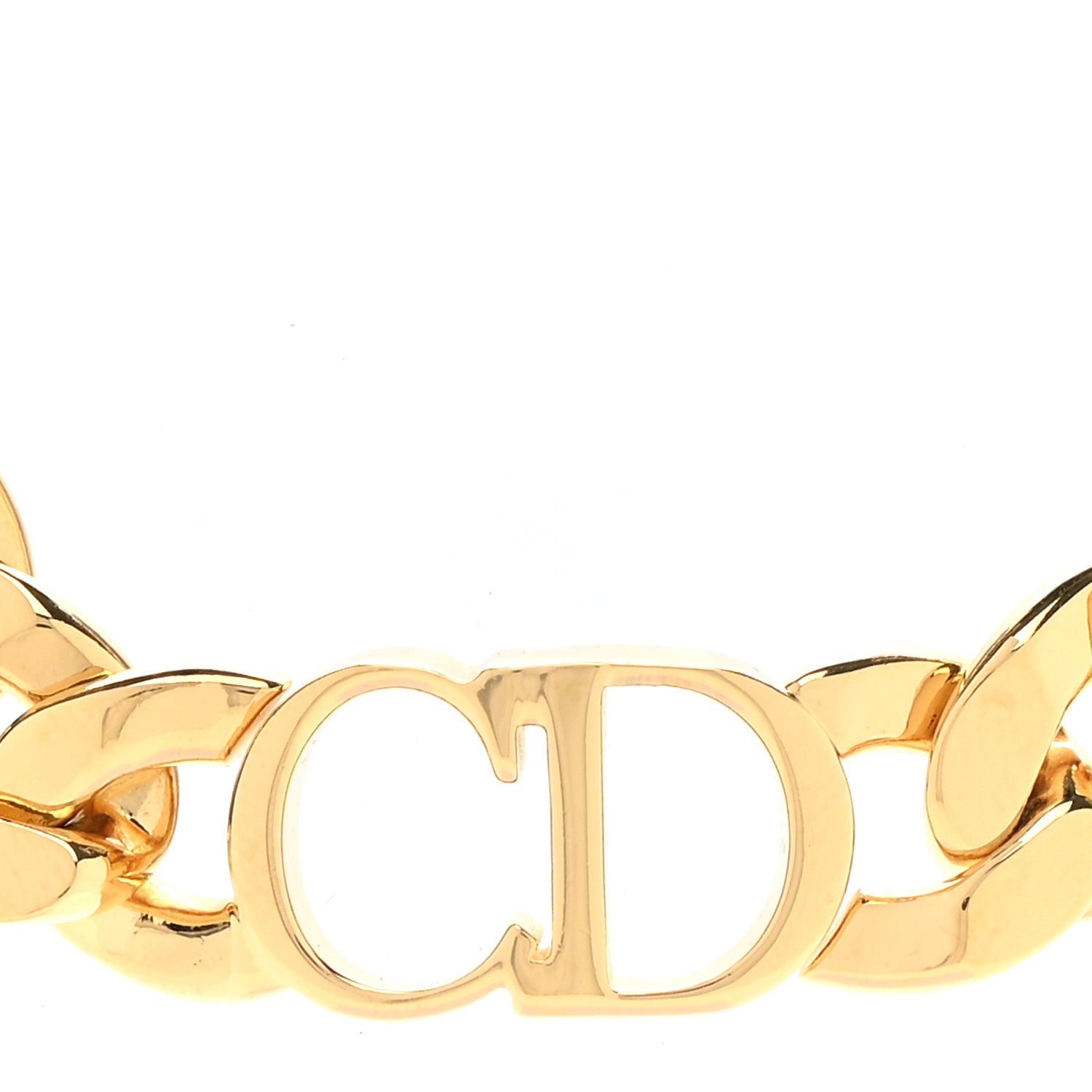 Christian Dior Metal Danseuse Etoile Chain Choker Necklace Gold 4 of 7