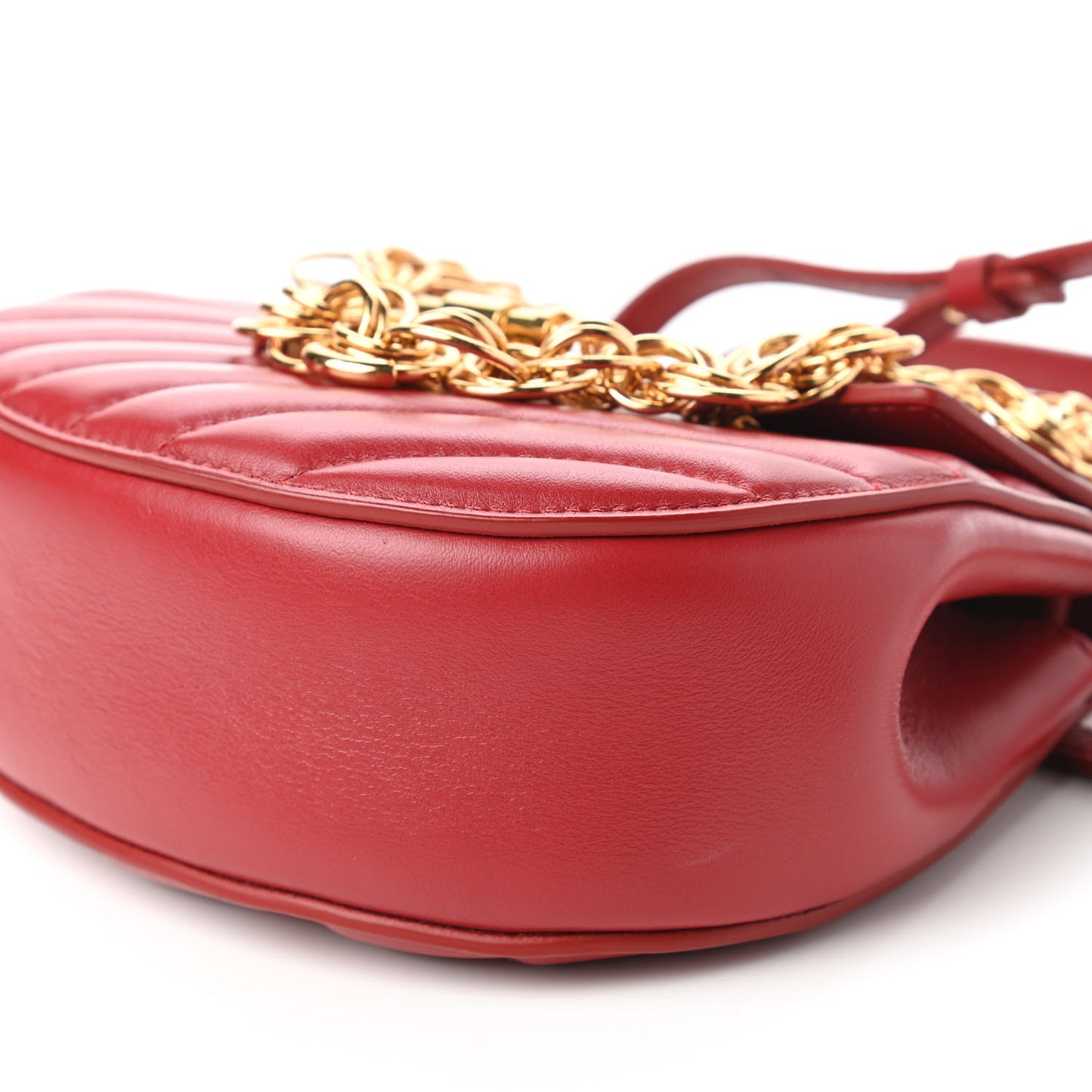 Calfskin Quilted Mini Drew Bijou Shoulder Bag Dahlia Red