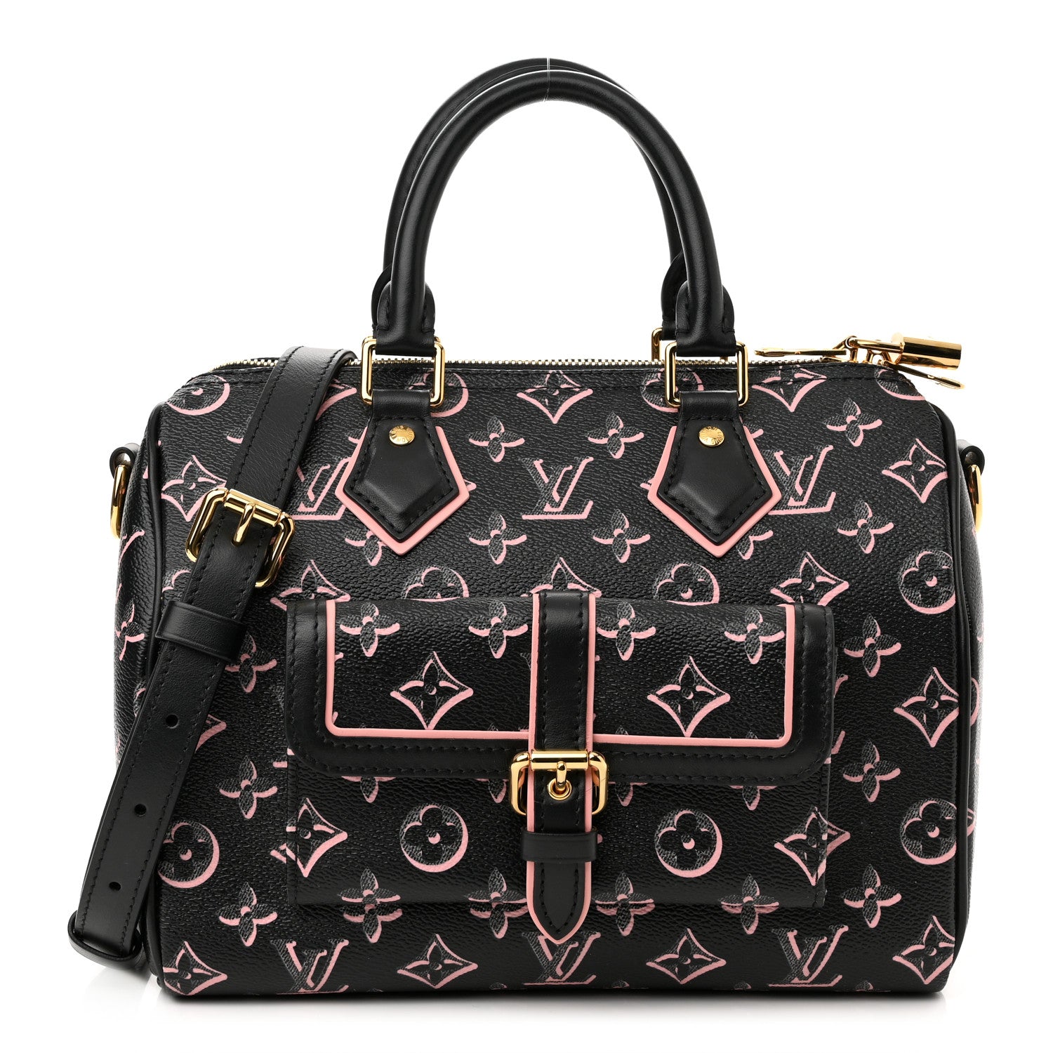 Louis Vuitton Monogram Fall for You Speedy Bandouliere 25 Black 1 of 10