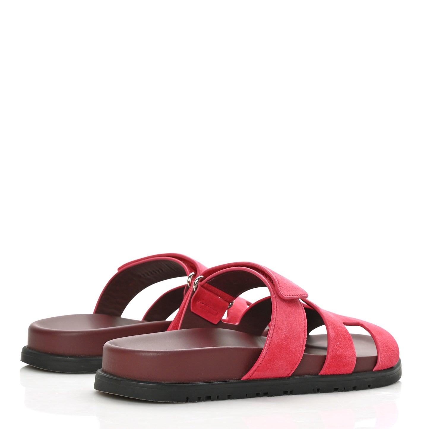 Suede Goatskin Womens Chypre Sandals 36.5 Rose Framboise