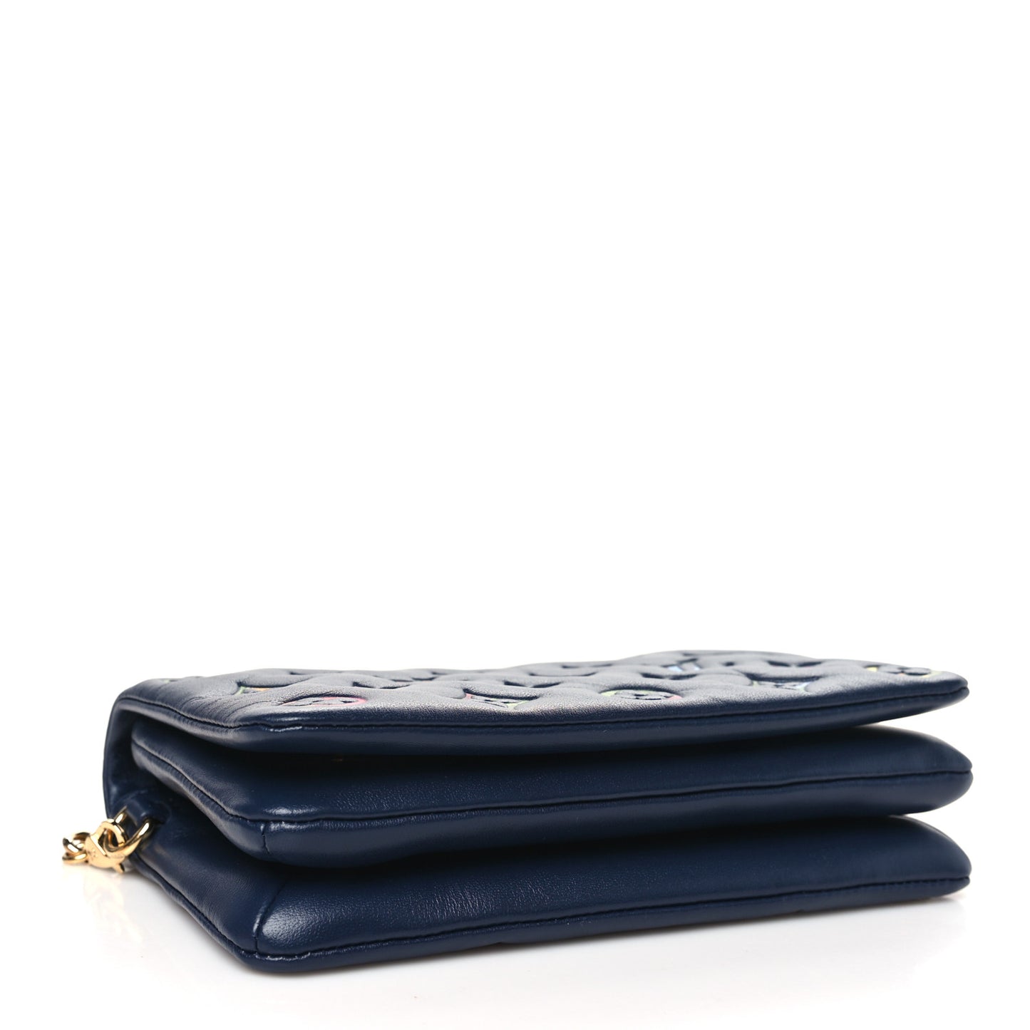 Lambskin Embossed Monogram LV Garden Pochette Coussin Navy