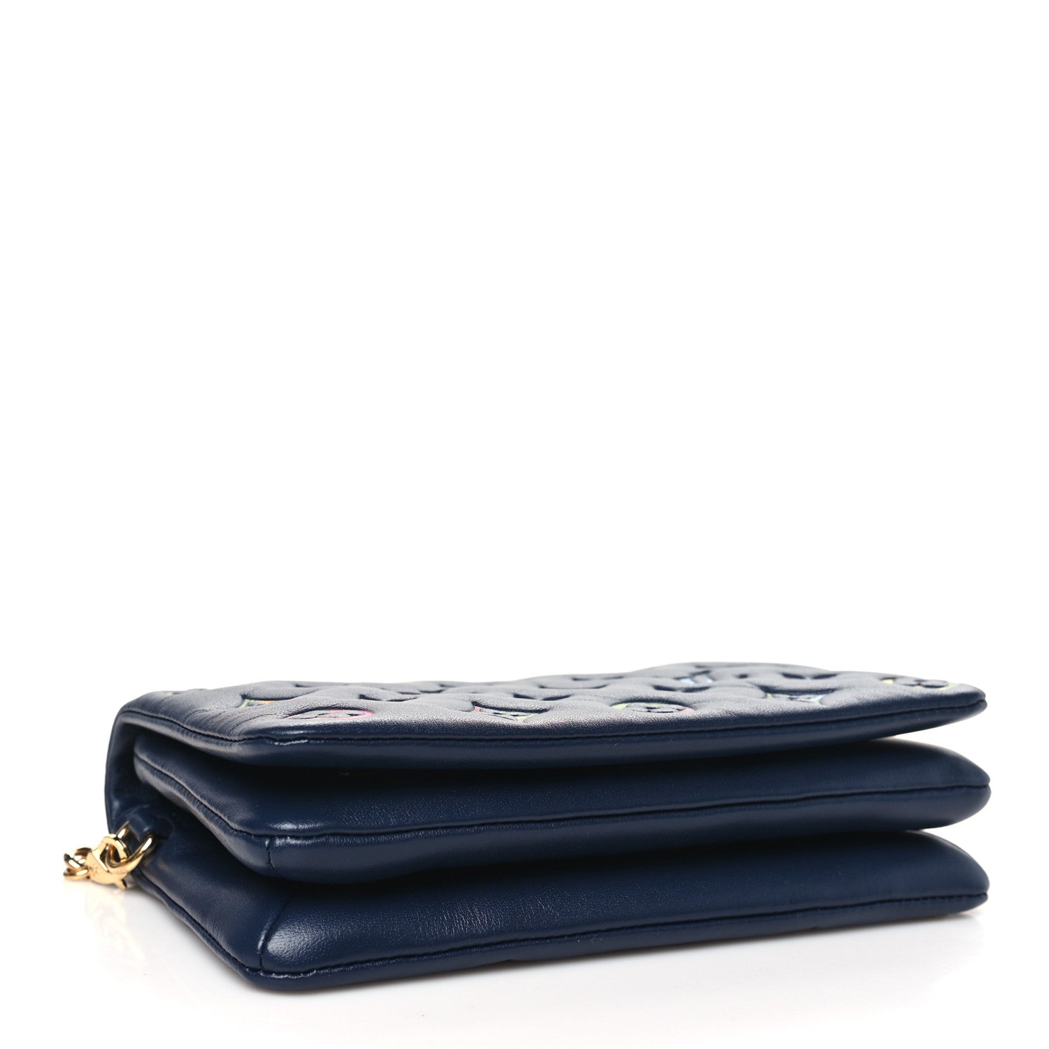 Louis Vuitton Lambskin Embossed Monogram LV Garden Pochette Coussin Navy 4 of 10