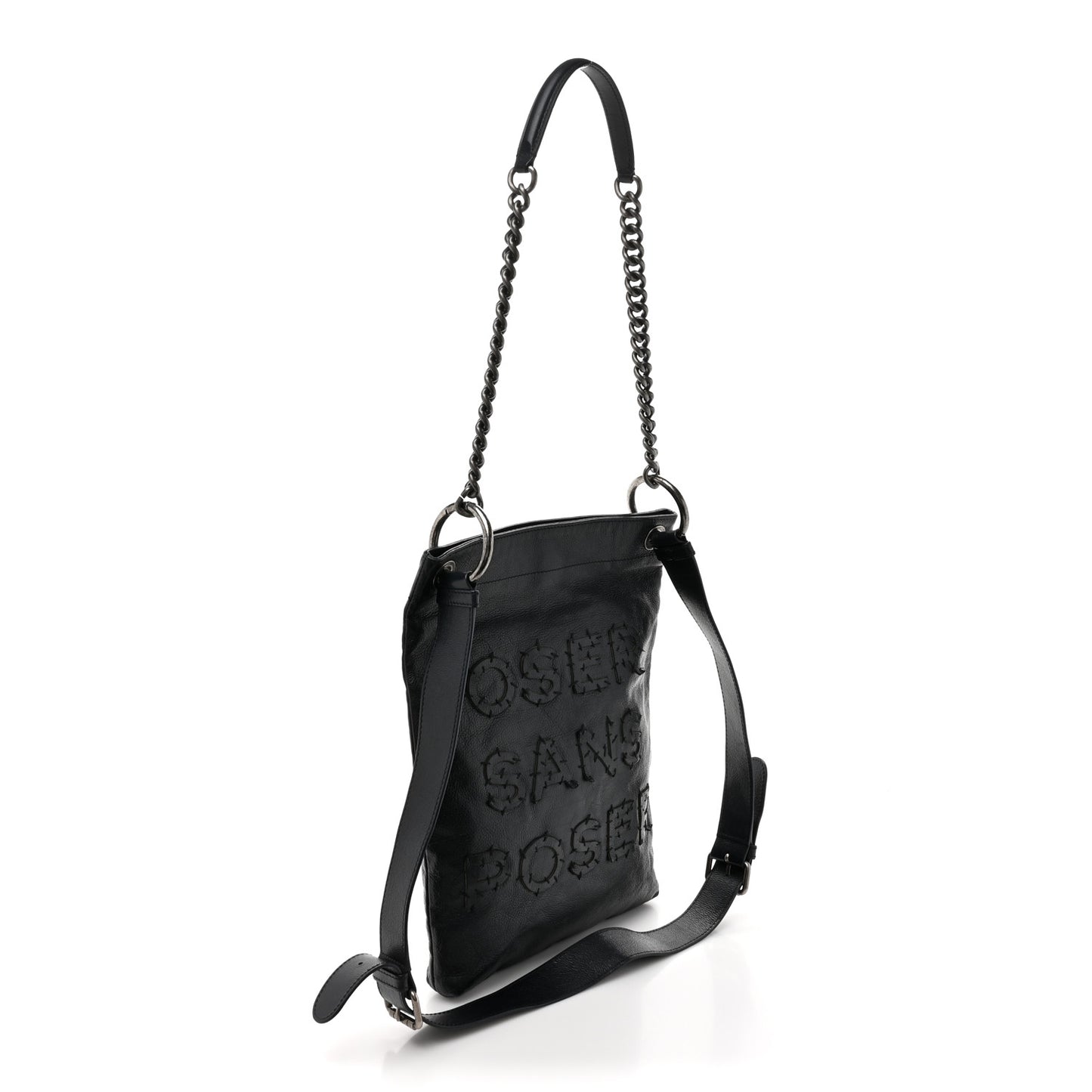 Calfskin Oser Sans Poser Messenger Dark Navy