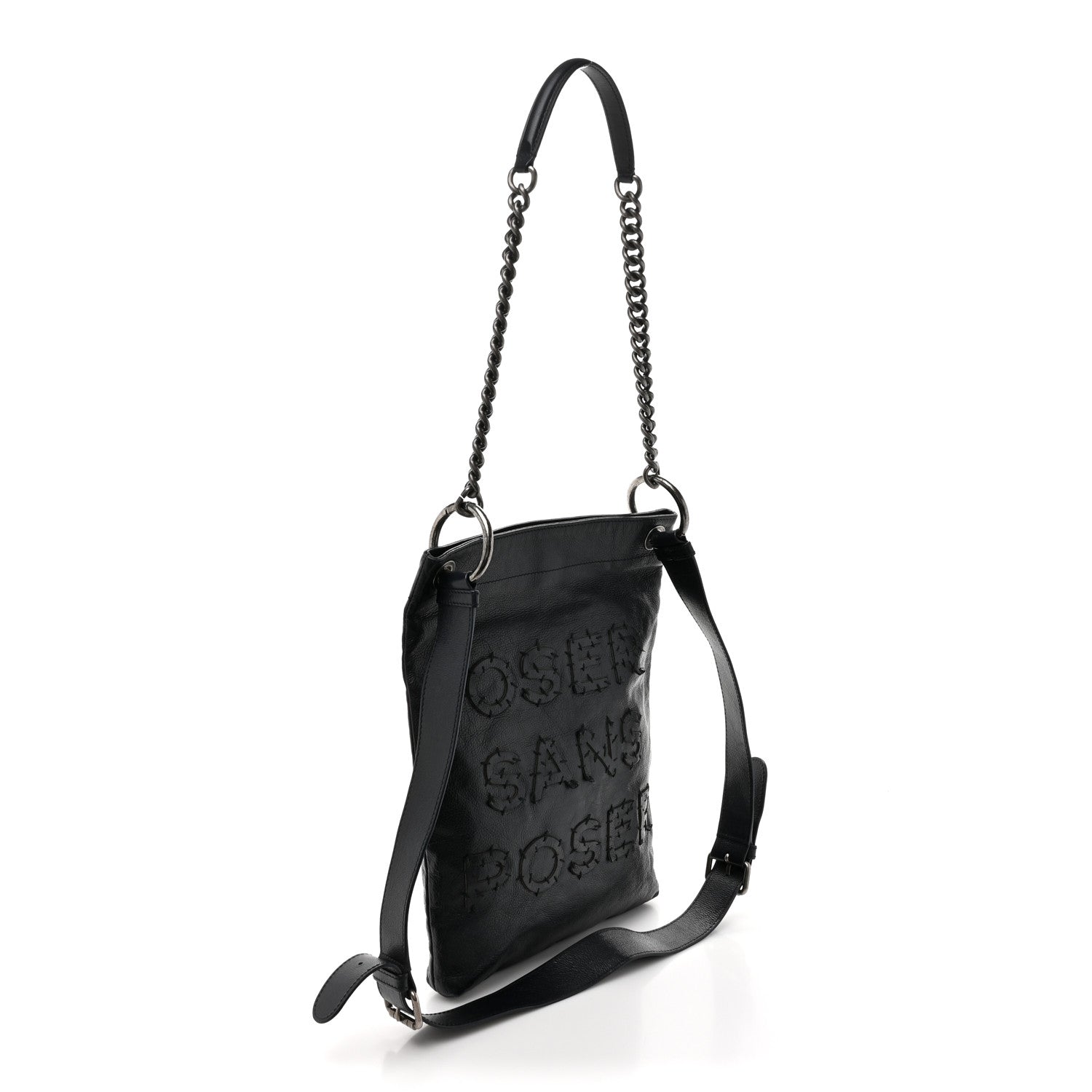 Chanel Calfskin Oser Sans Poser Messenger Dark Navy 3 of 12