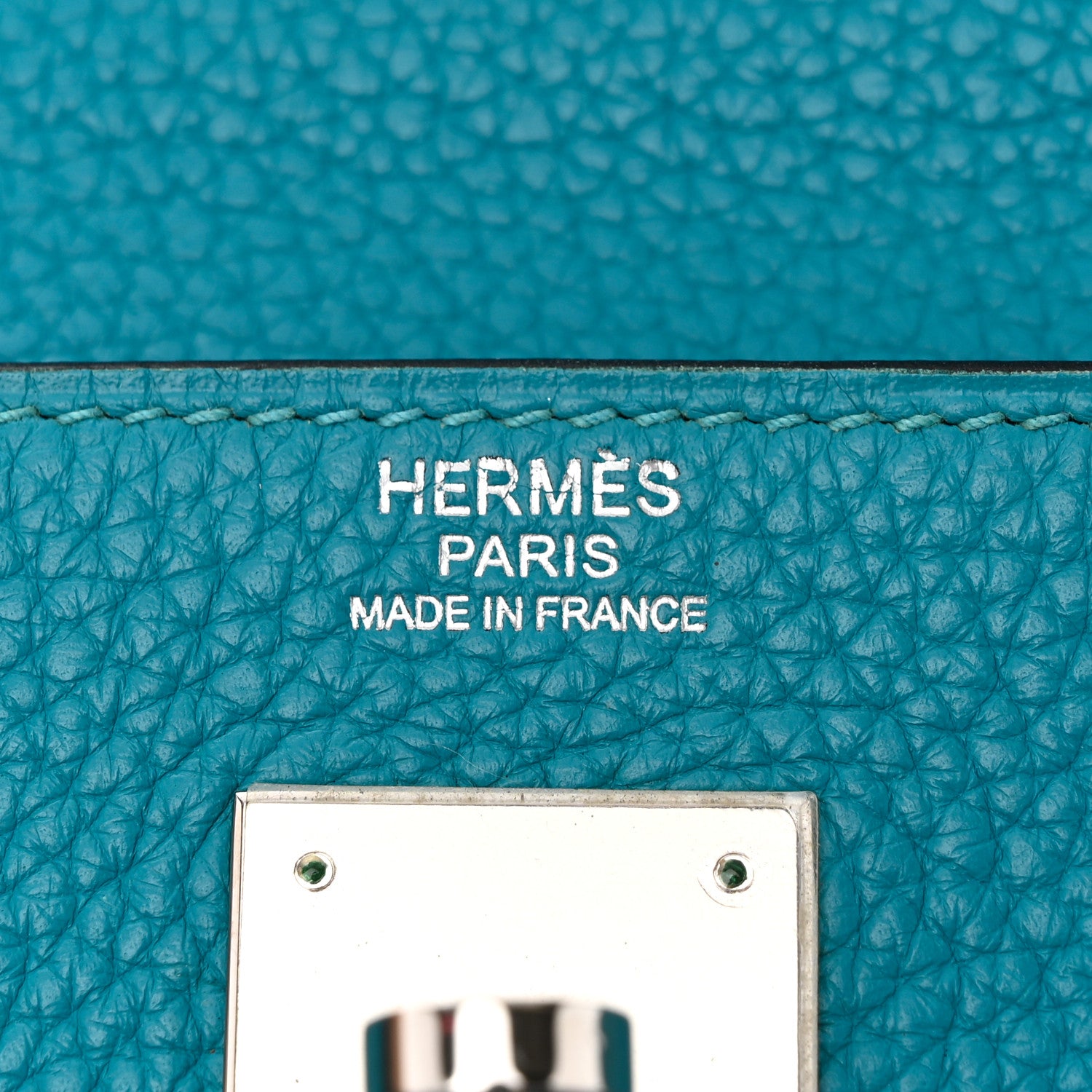 Hermes Togo Kelly Retourne 32 Bleu Paon 6 of 11