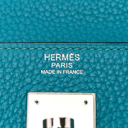 Hermes Togo Kelly Retourne 32 Bleu Paon 6 of 11