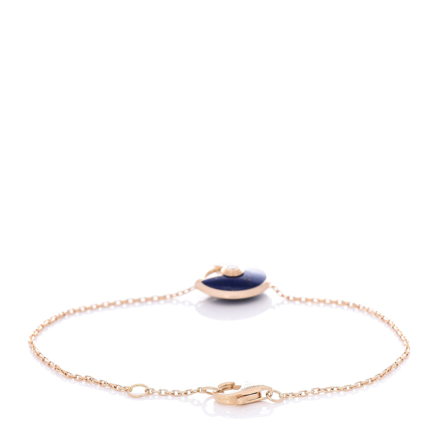 18K Yellow Gold Diamond Lapis Lazuli Amulette de Cartier Bracelet