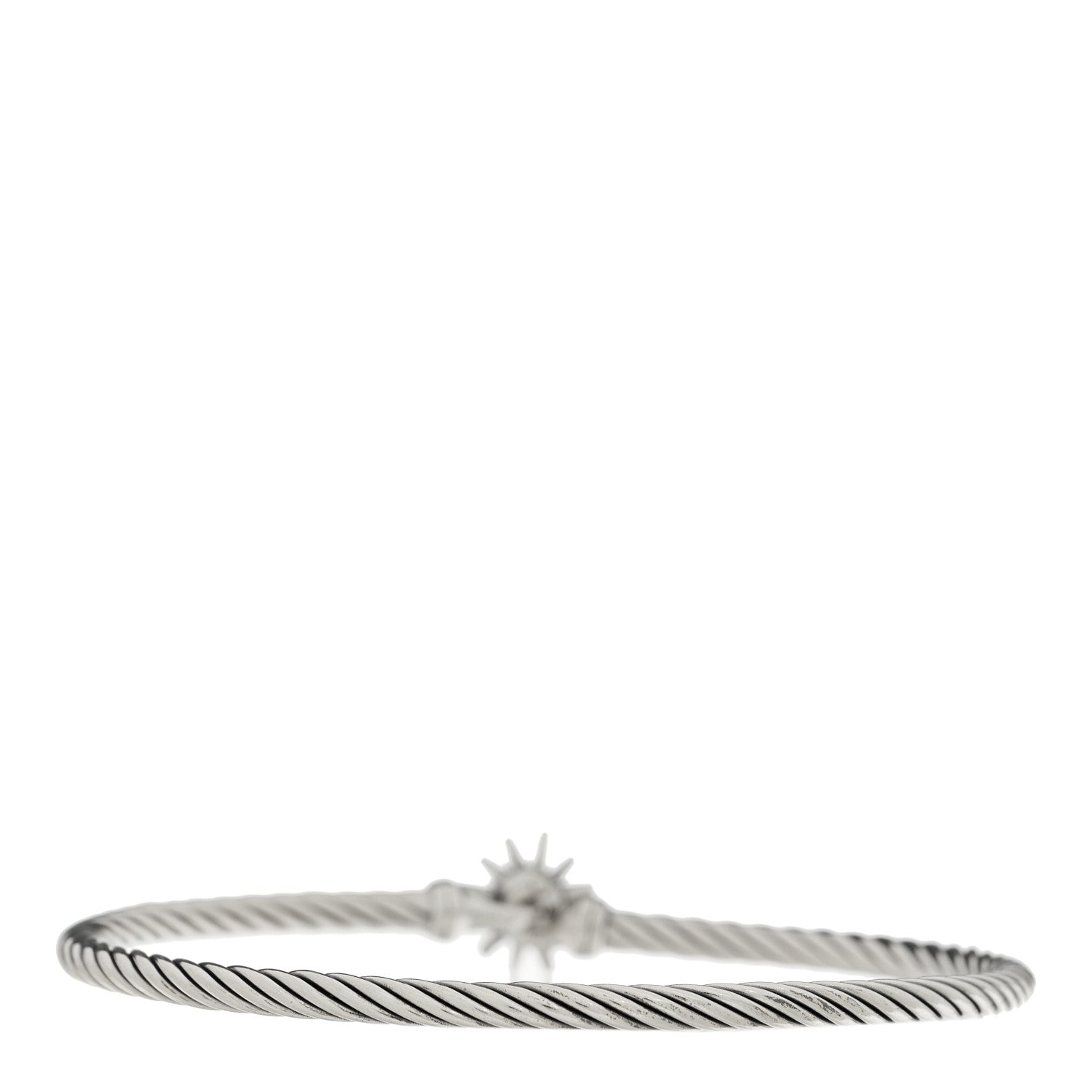David Yurman Sterling Silver Diamond Starburst Bracelet 2 of 3