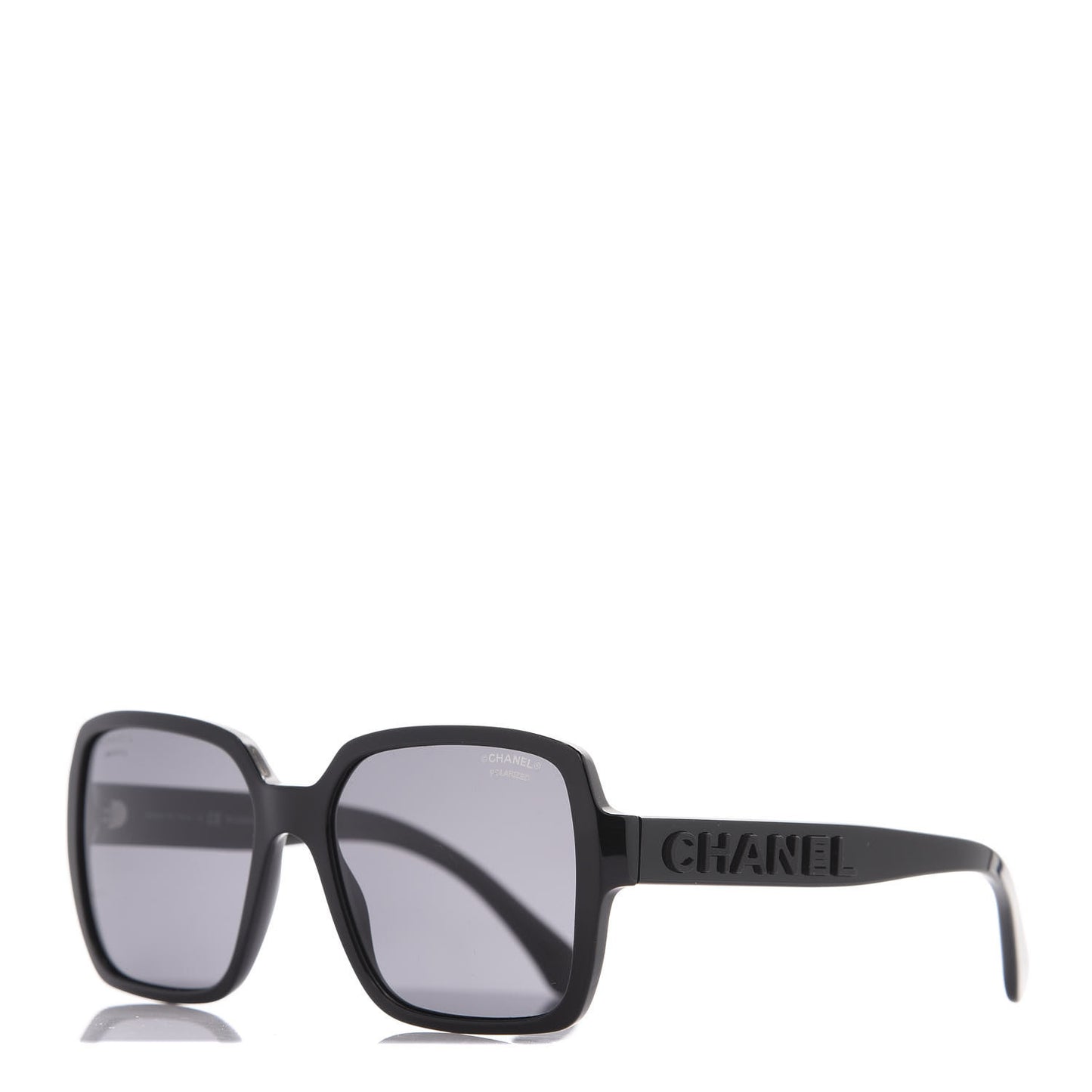Acetate Polarized Square Sunglasses 5408 Black