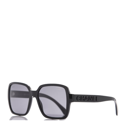 Chanel Acetate Polarized Square Sunglasses 5408 Black 1 of 8