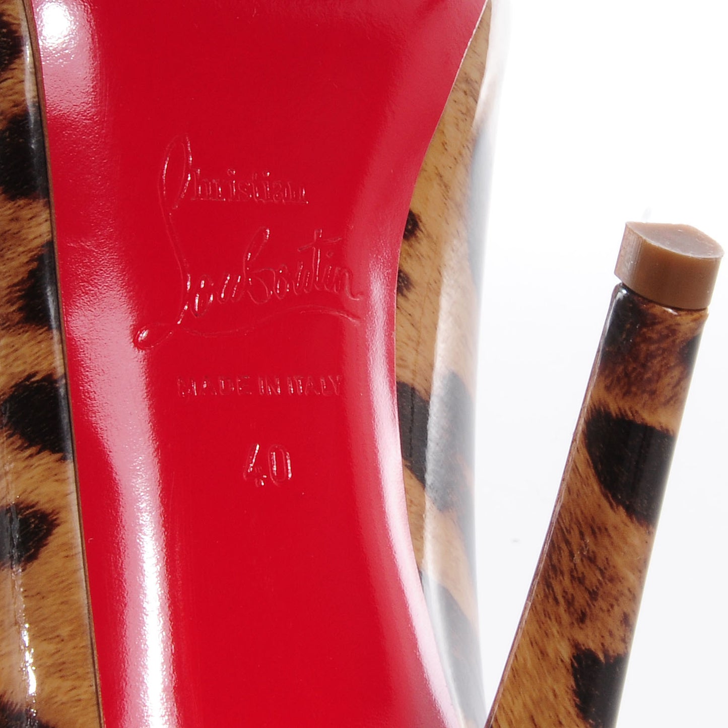 Patent Leopard Open Clic 120 Pumps 40