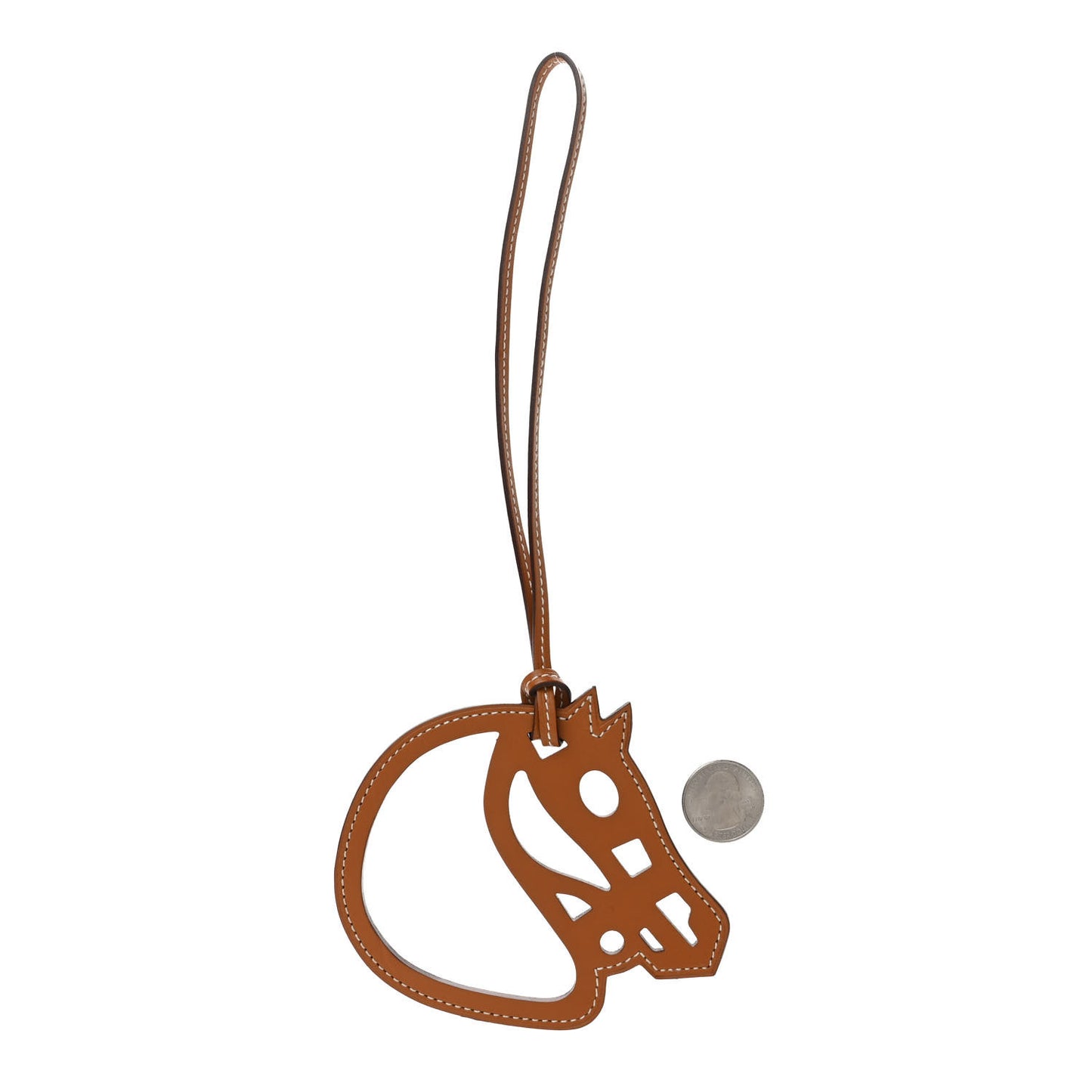 Barenia Paddock Cheval Horse Bag Charm Fauve