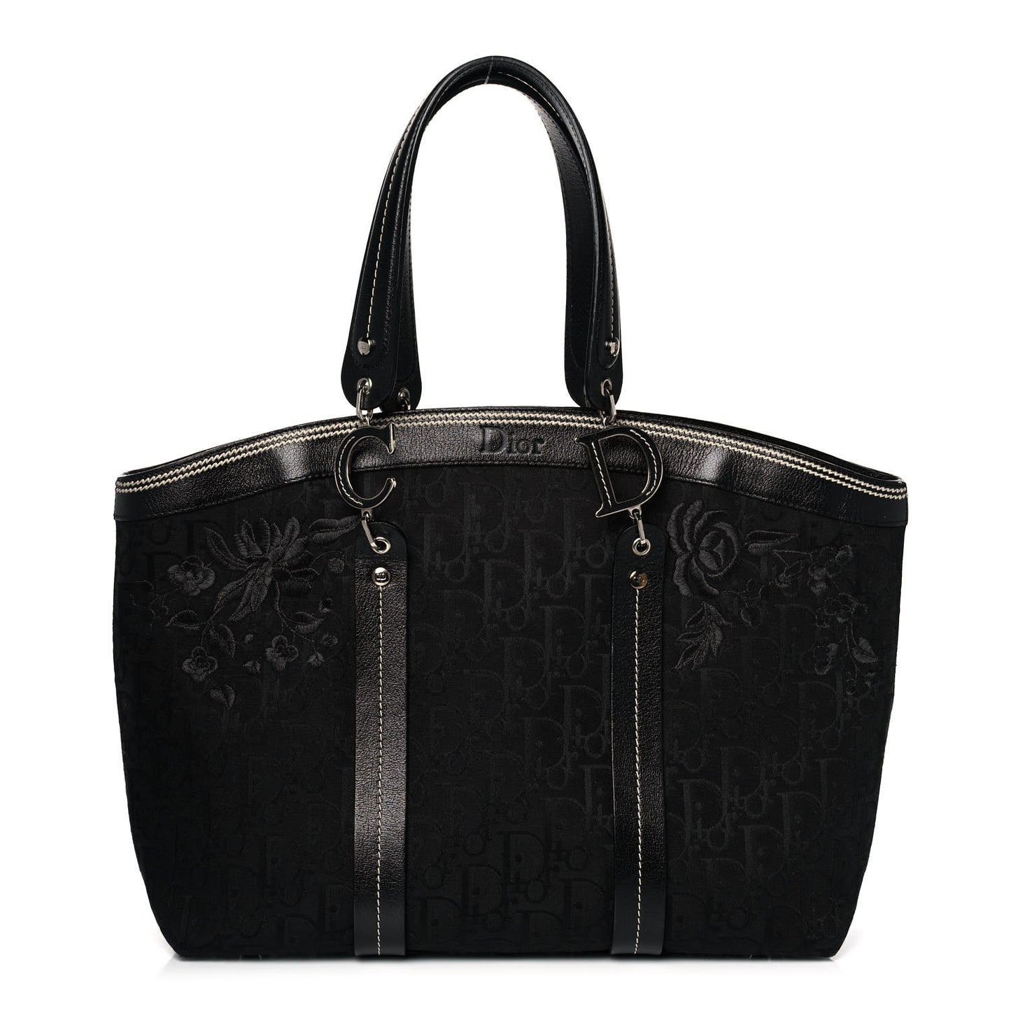 Monogram Vintage Flowers Dome Bag Black