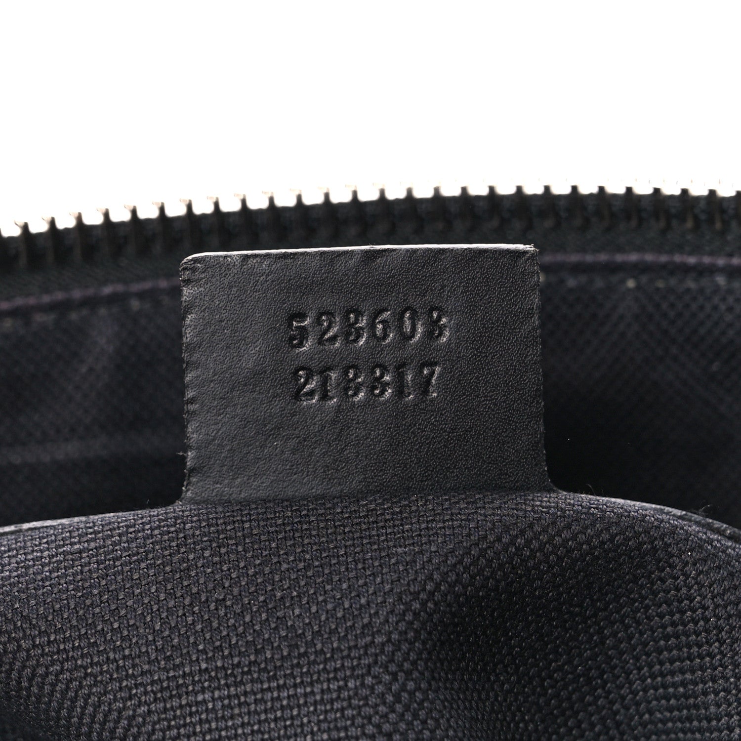 Gucci GG Supreme Monogram Calfskin Web Flat Wristlet Black Grey 8 of 12