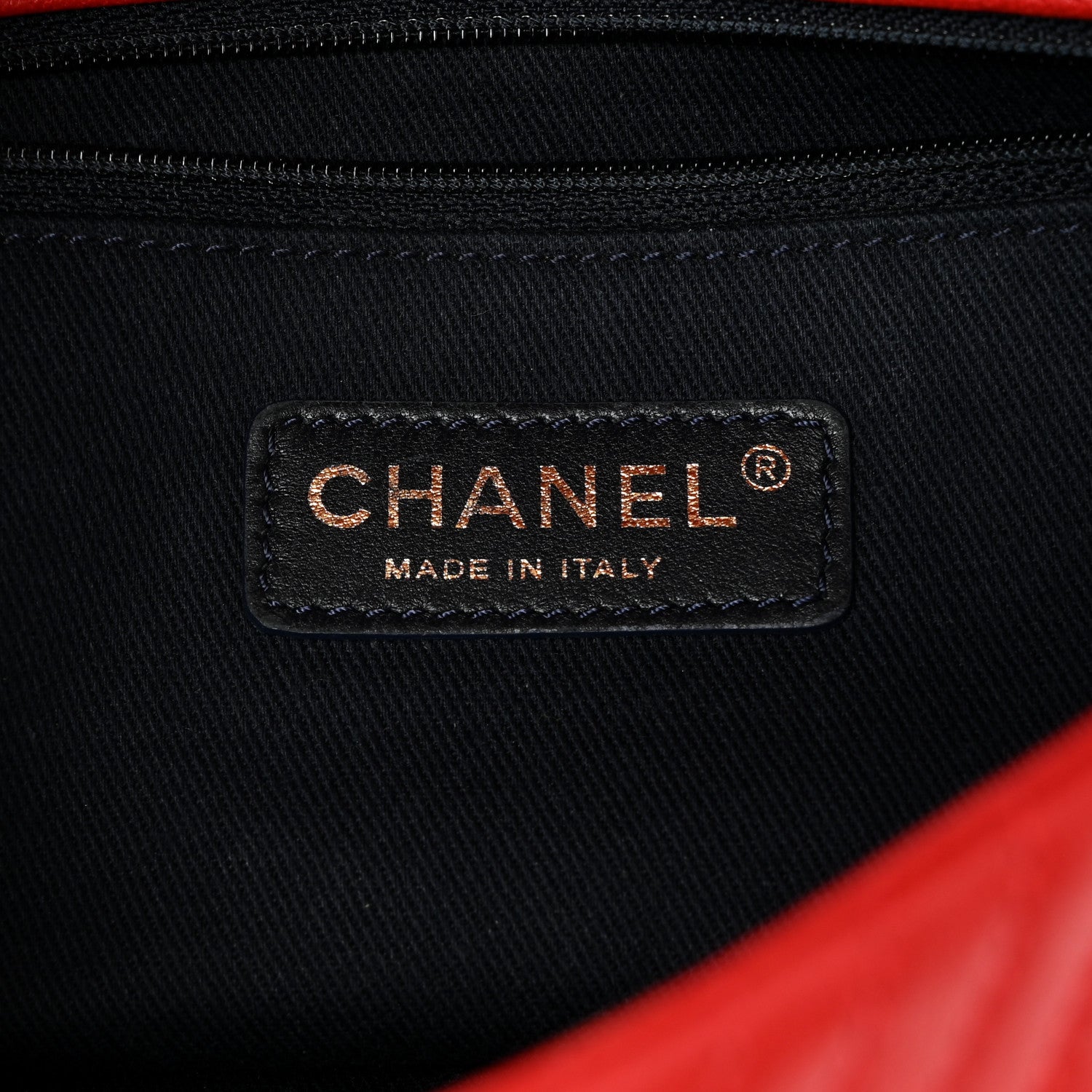 Chanel Wrinkled Lambskin Chevron Quilted Medium Flap Red 6 of 10