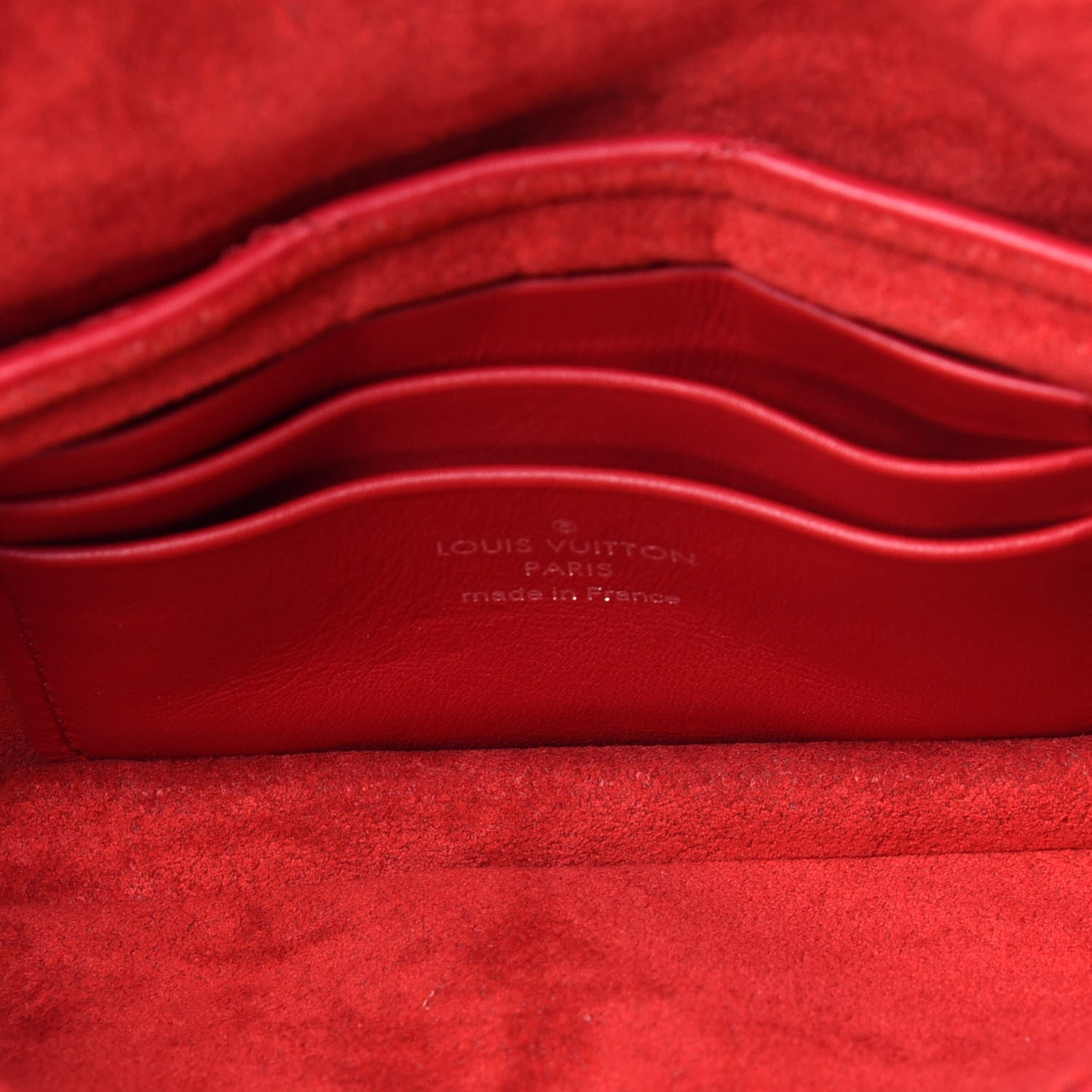 Louis Vuitton Calfskin New Wave Chain Pochette Scarlet 5 of 10