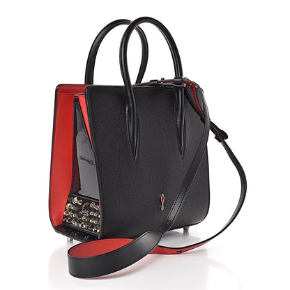 Christian Louboutin Calfskin Beaded Loubitag Small Paloma Black 3 of 10