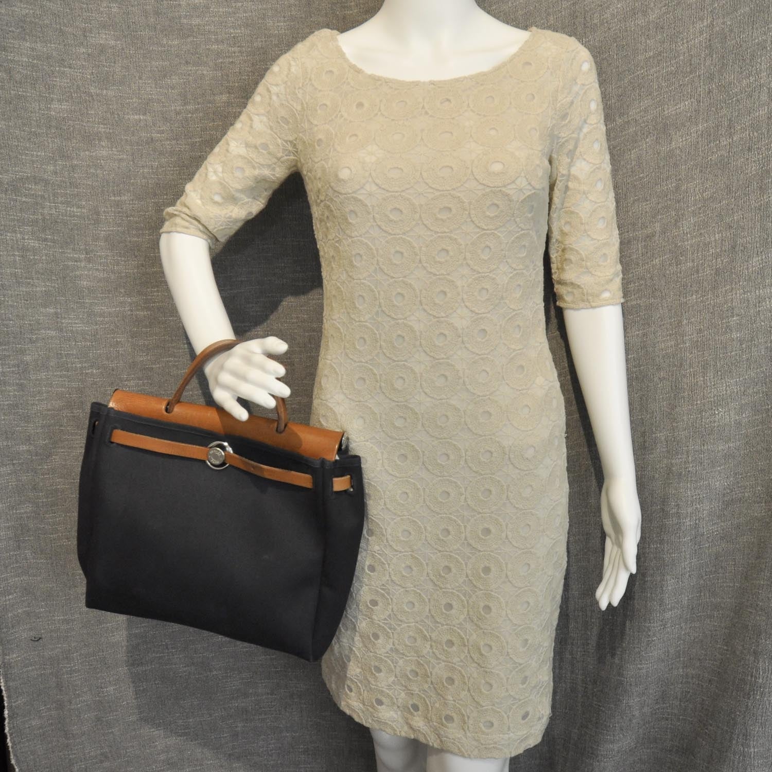 Hermes Toile HERBAG PM Black 2 of 10