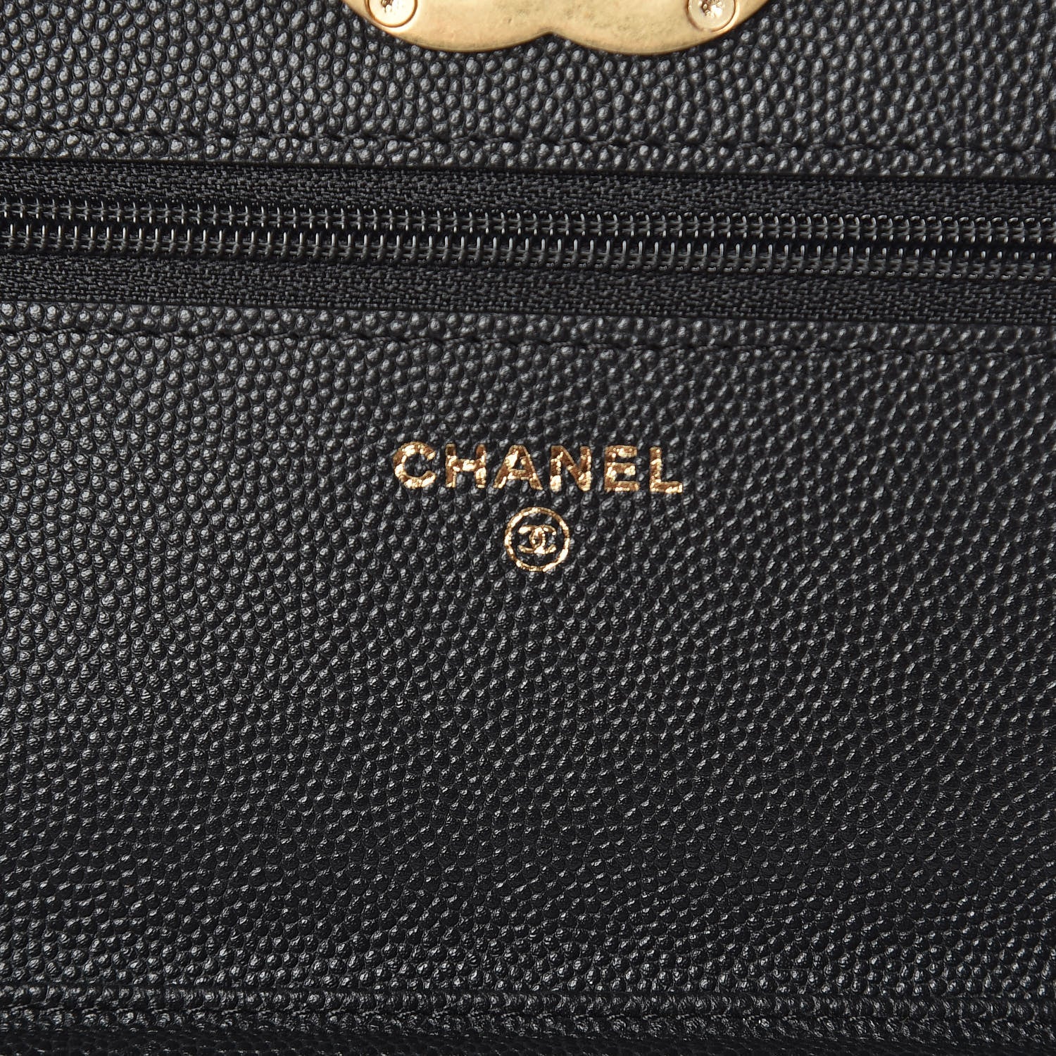 Chanel Caviar Suede Stitched Lady Coco Wallet On Chain WOC Black 6 of 15