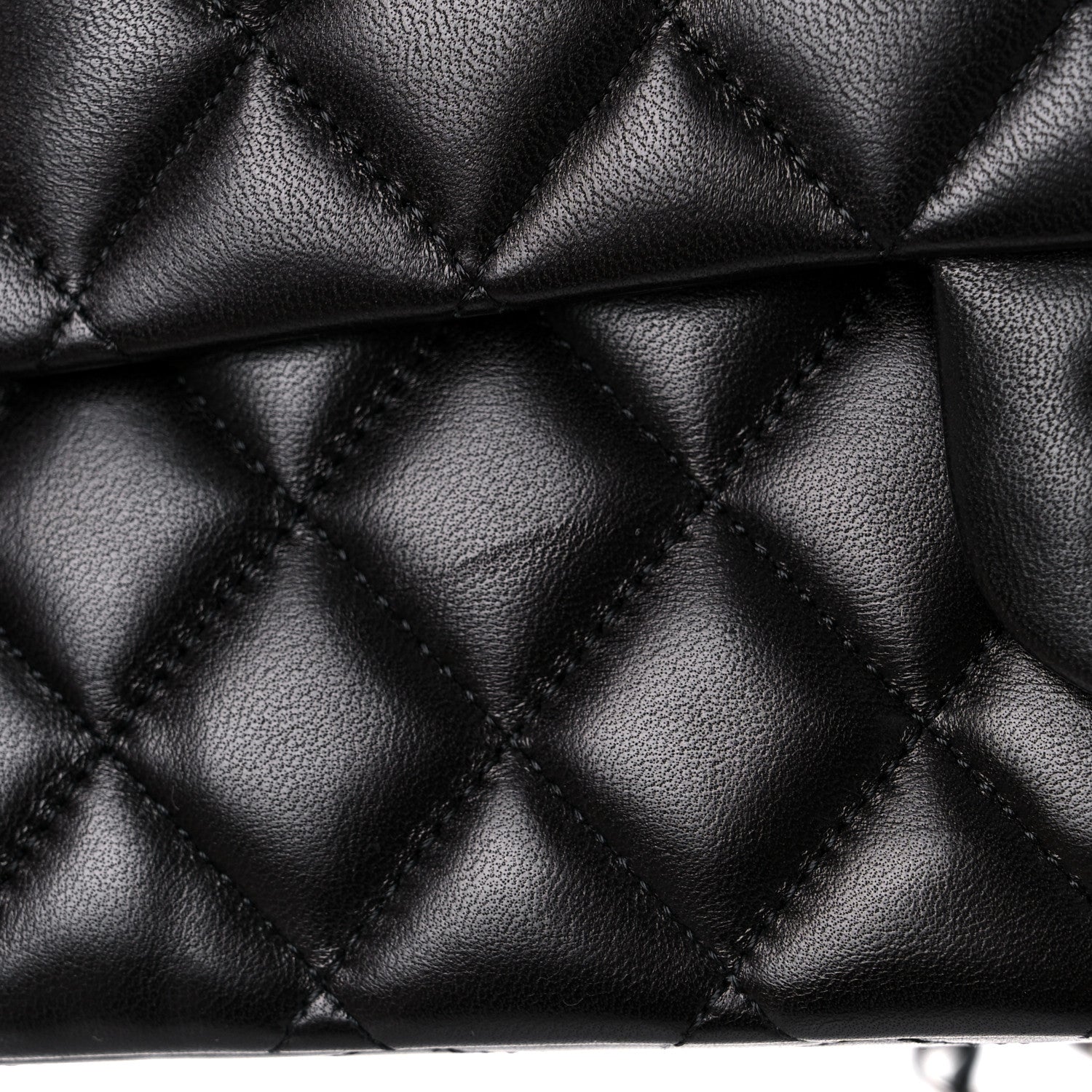 Chanel Lambskin Quilted Medium Double Flap Black 14 of 16