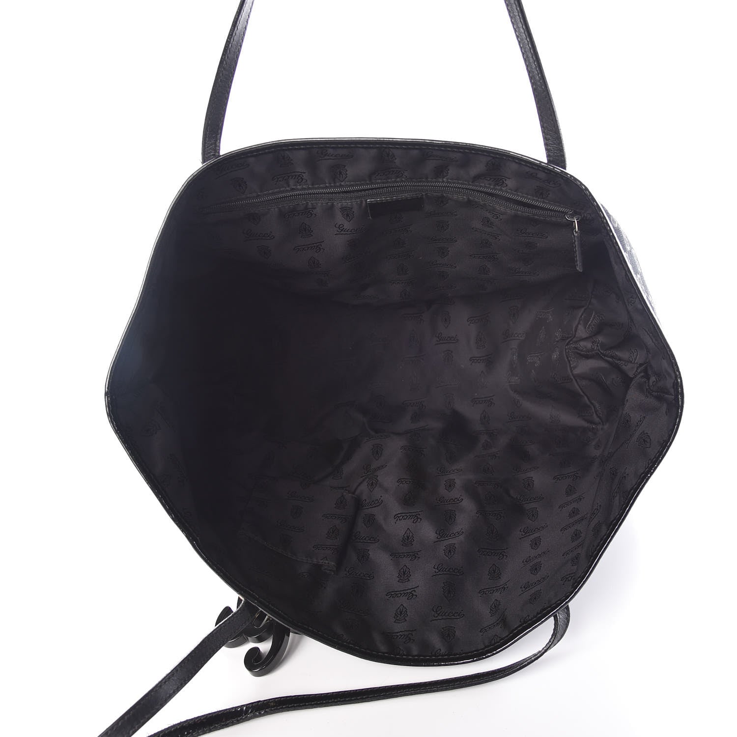 Gucci Patent Monogram Small Jolie Tote Black 5 of 13