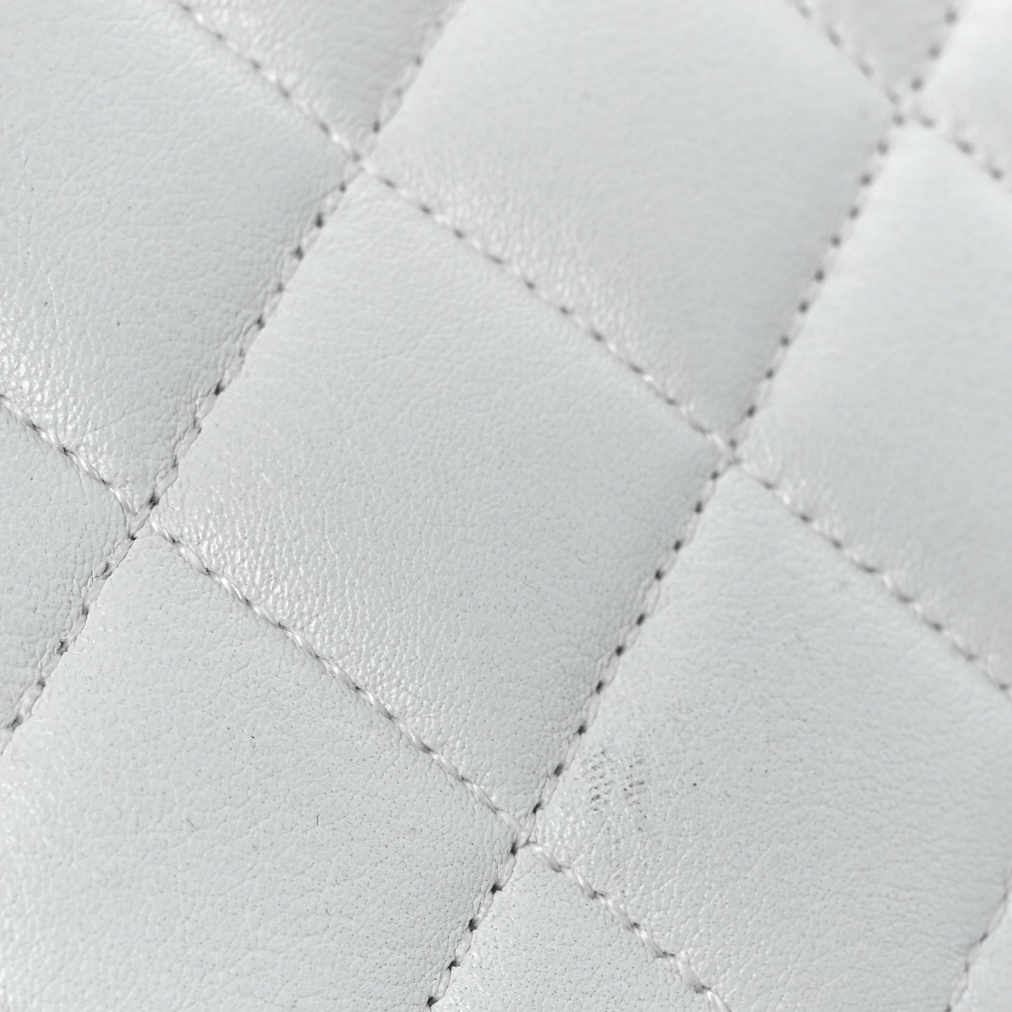 Lambskin Quilted Flap Waist Belt Bag 75 30 White