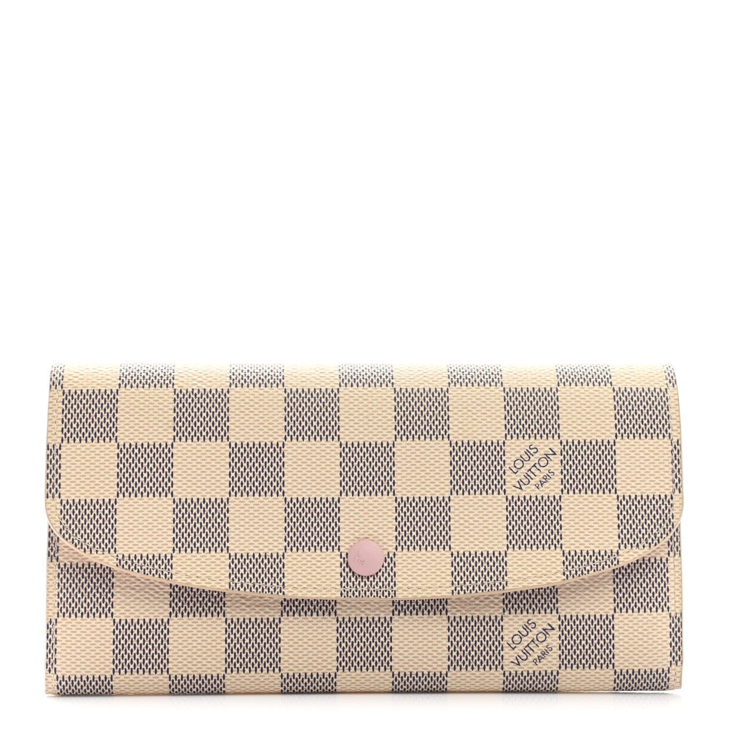 Louis Vuitton Damier Azur Emilie Wallet Rose Ballerine 1 of 8