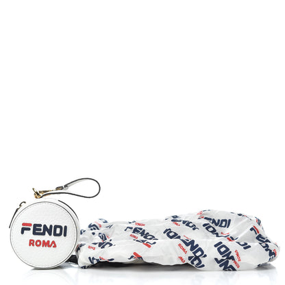 Fendi X FILA Calfskin Mania Backpack Help Bag Charm White Blueberry Multicolor 6 of 10