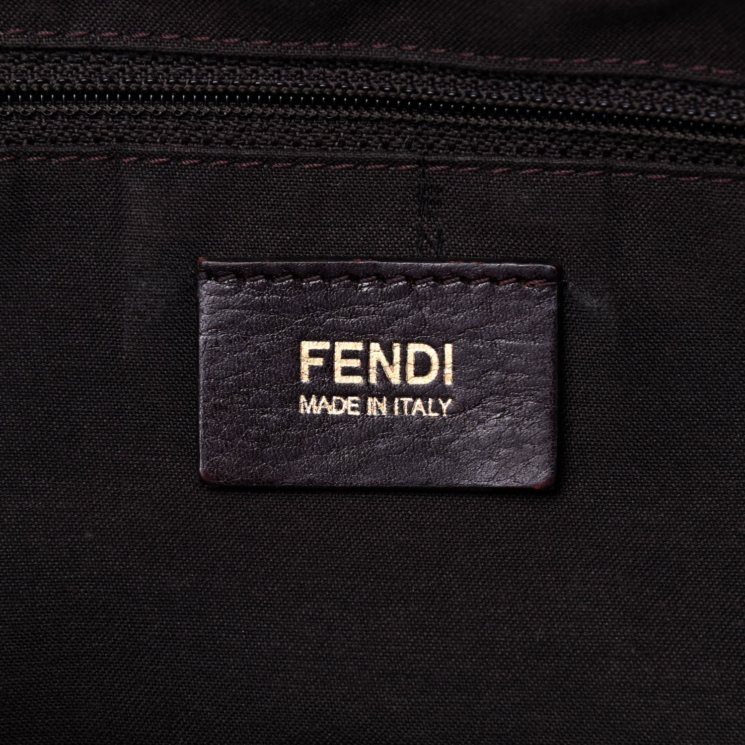 Fendi Zucca Patent Large Mia Shoulder Flap Tobacco 5 of 10