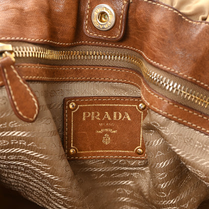 Prada Nylon Jacquard Logo Drawstring Tote Sesamo 5 of 11