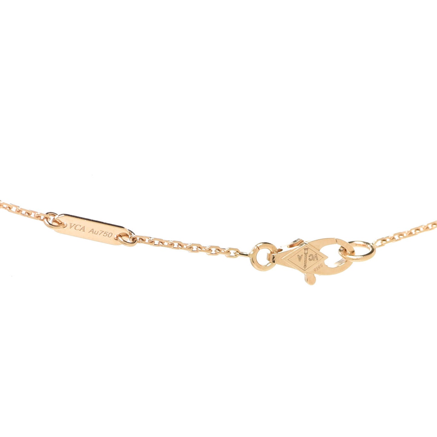18K Yellow Gold Mother of Pearl Sweet Alhambra Pendant Necklace