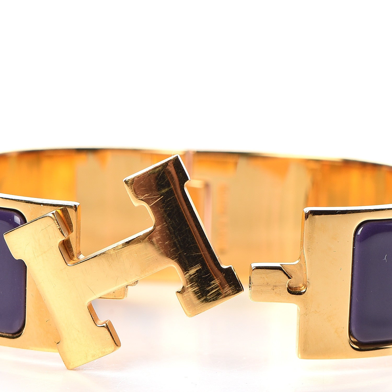 Hermes Enamel Wide Clic Clac H Bracelet GM Pourpre 5 of 5