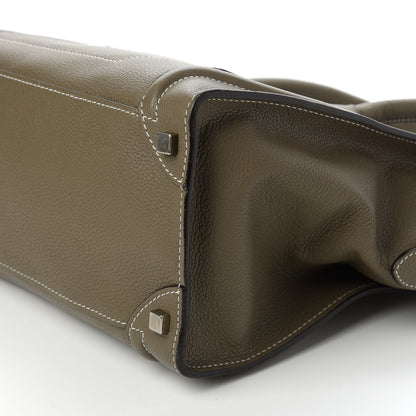 Celine Drummed Calfskin Shoulder Luggage Souris 7 of 10