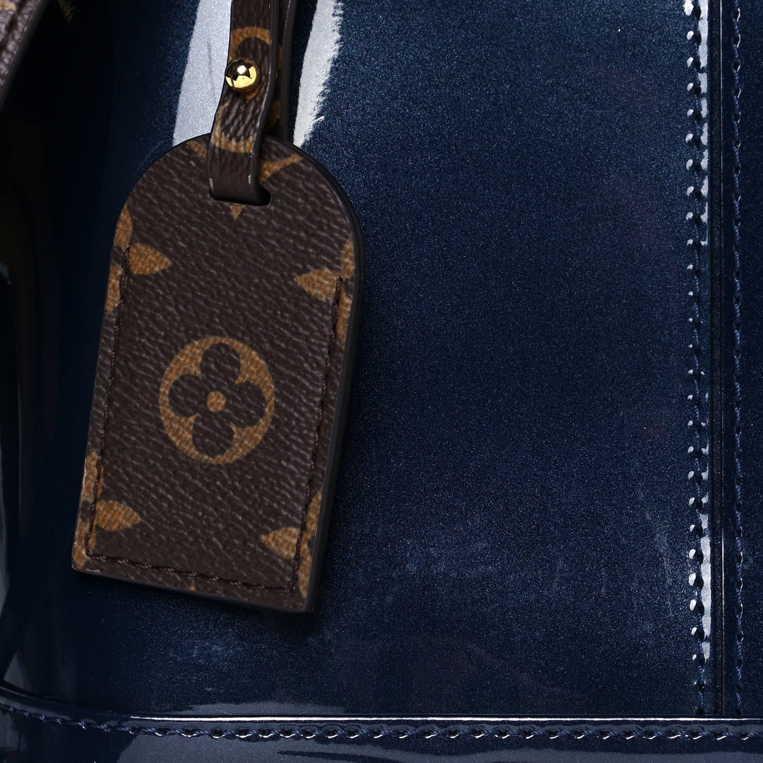 Louis Vuitton Patent Monogram Alma BB Marine 7 of 14