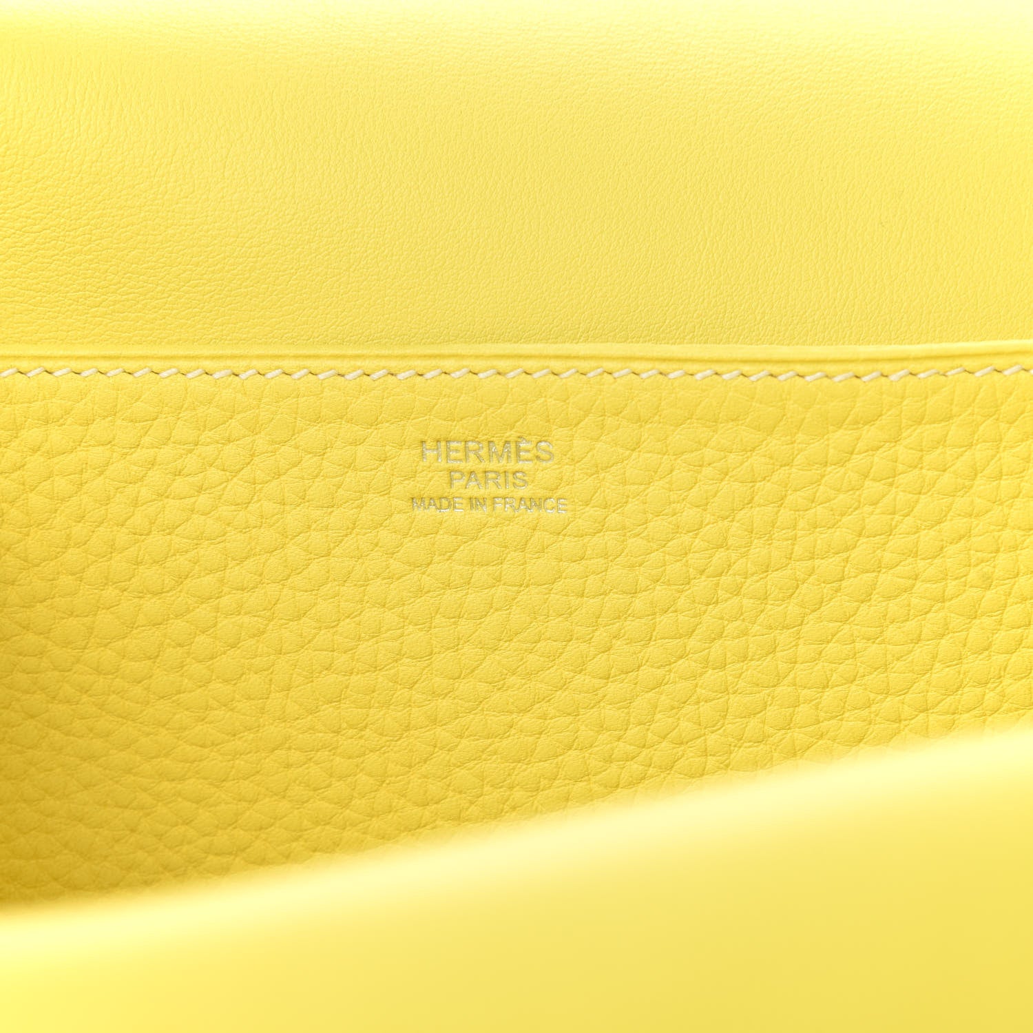 Hermes Taurillon Clemence Halzan 31 Lime 7 of 11