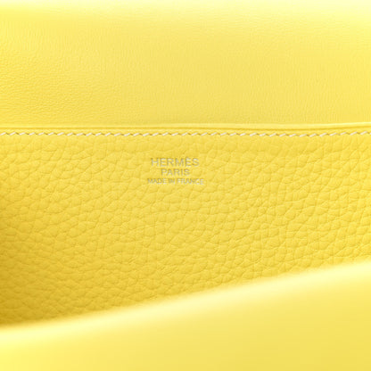 Hermes Taurillon Clemence Halzan 31 Lime 7 of 11