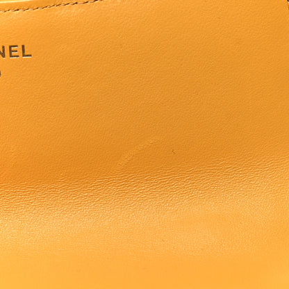 Chanel Lambskin Quilted Flap Phone Holder With Chain Yellow 12 of 14