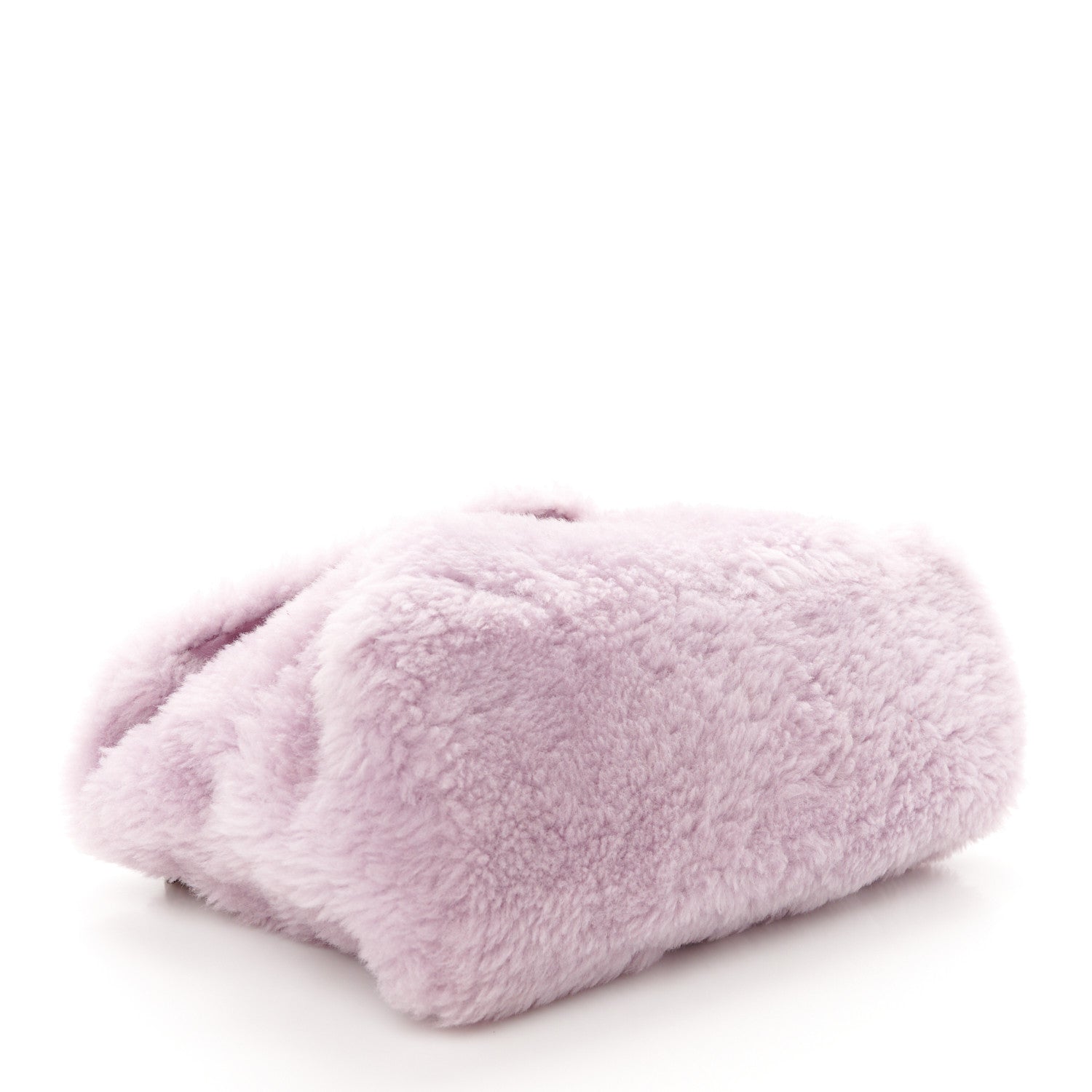 Saint Laurent Merino Shearling Lambskin Quilted Small Loulou Puffer Monogram Chain Satchel Glycine 4 of 11