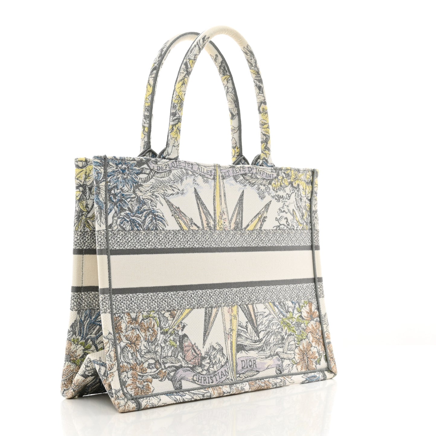 Canvas Embroidered Medium Rêve d'Infini Book Tote Multicolor