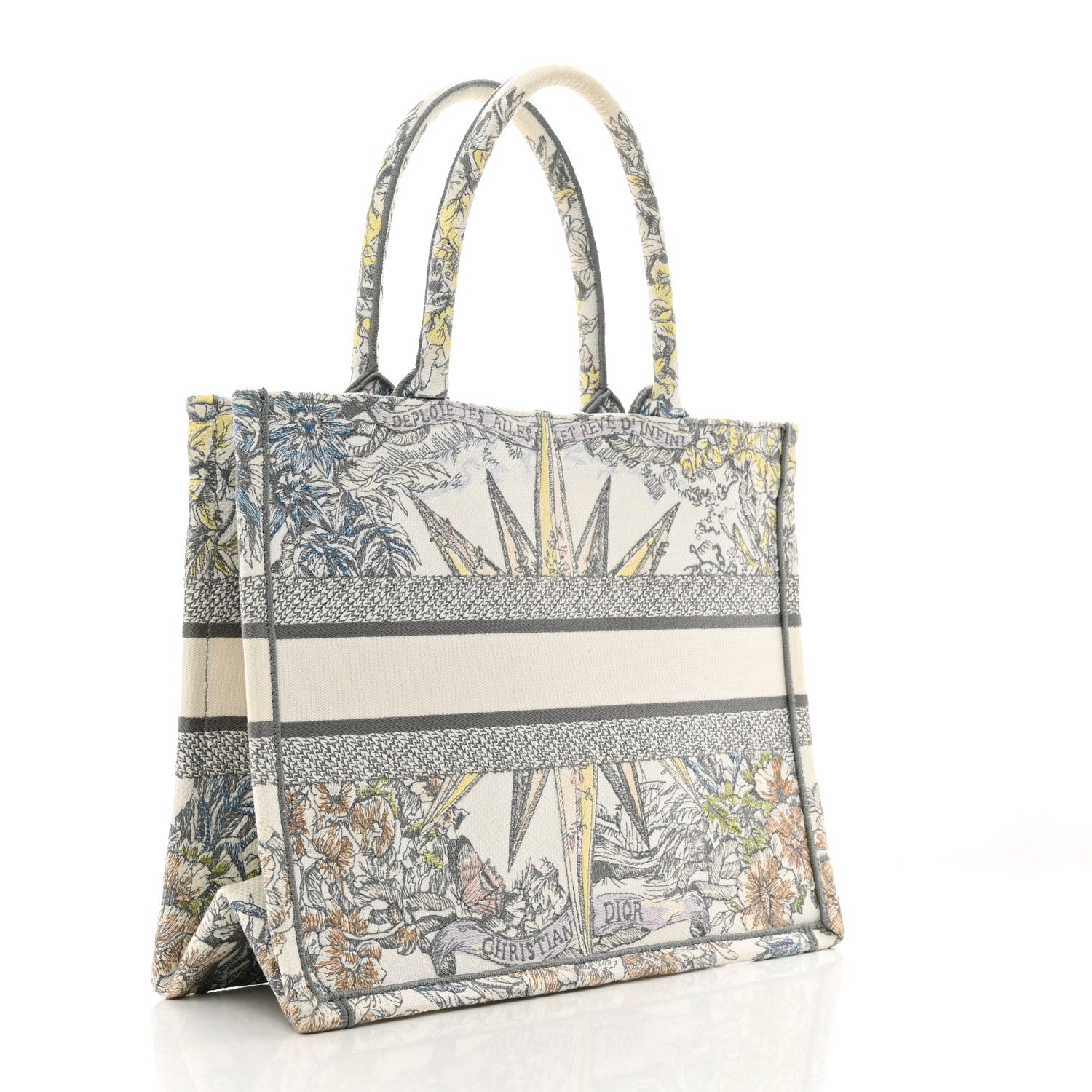 Christian Dior Canvas Embroidered Medium Rêve d'Infini Book Tote Multicolor 3 of 10