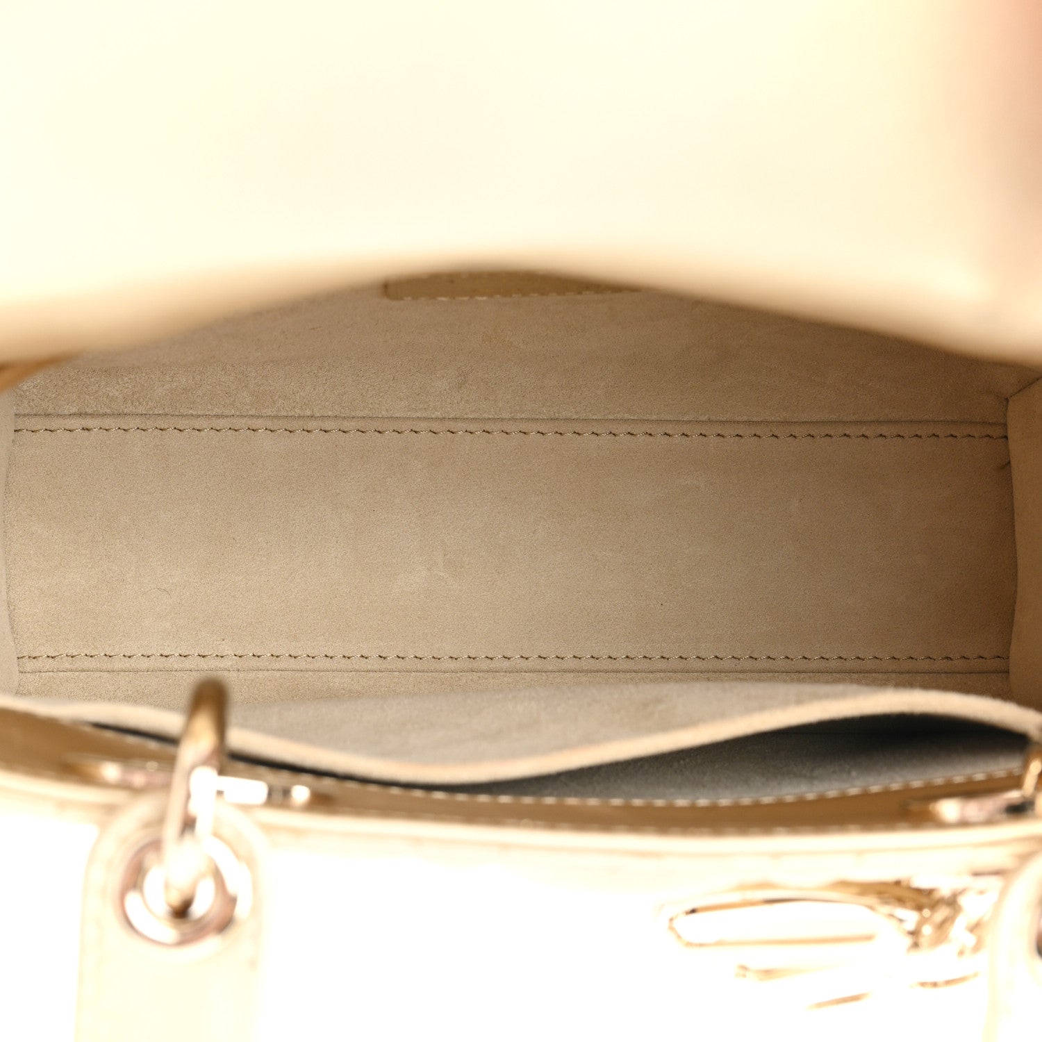 Christian Dior Iridescent Metallic Lambskin Cannage Small My ABCDior Lady Dior Platinum 5 of 12