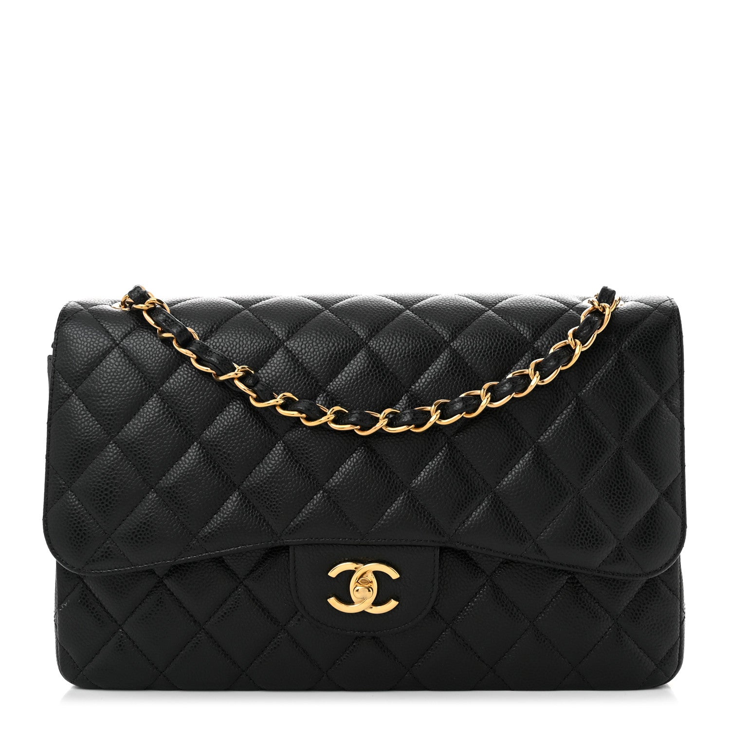 Chanel Caviar Quilted Jumbo Double Flap Black 1 of 11