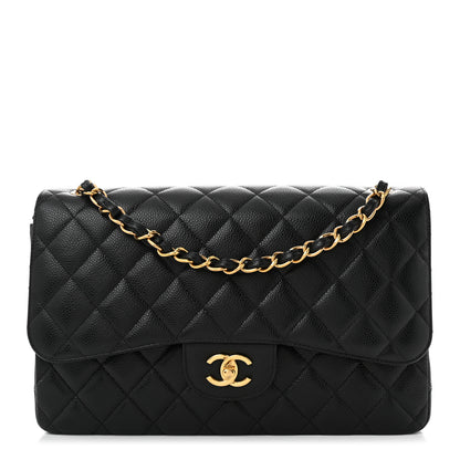 Chanel Caviar Quilted Jumbo Double Flap Black 1 of 11