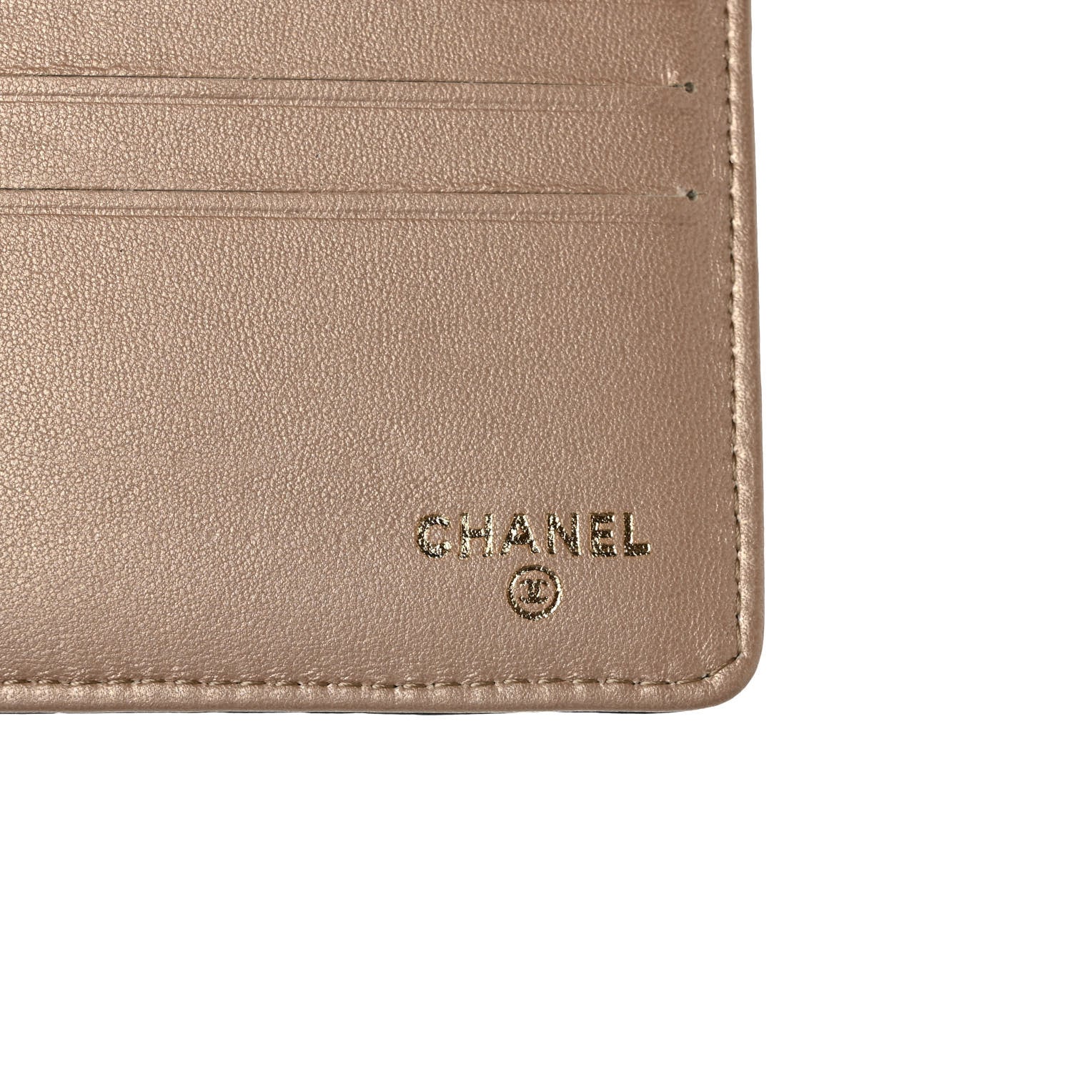 Chanel Lambskin Embossed Camellia Large Gusset Flap Wallet Black 6 of 7