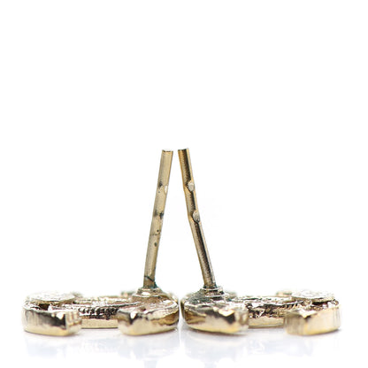 Chanel Tweed Effect CC Earrings Gold 3 of 4