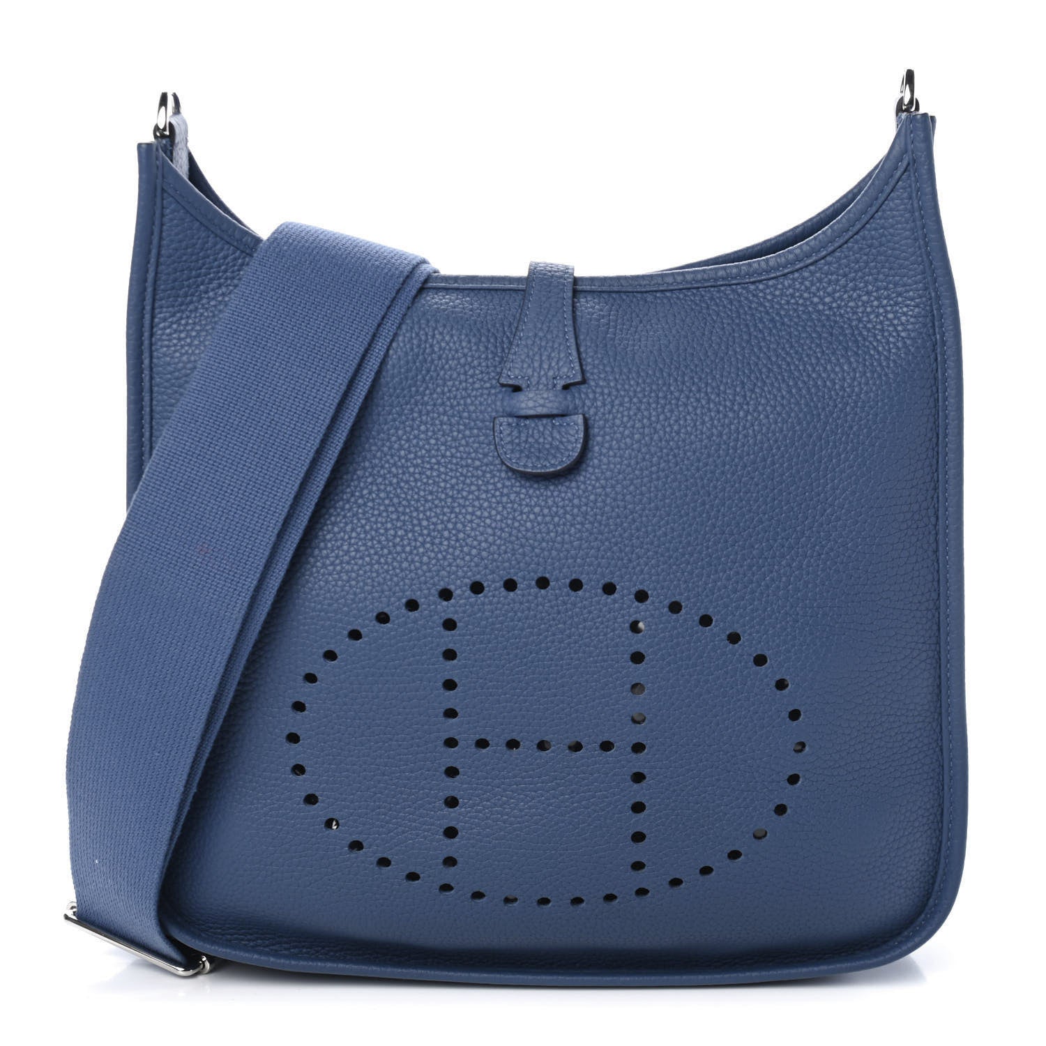Hermes Taurillon Clemence Evelyne III PM Bleu Brighton 1 of 4