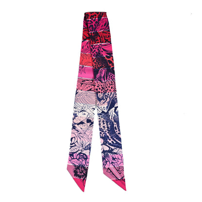 Hermes Silk Jungle Love Rainbow Twilly Rose Vif Encre White 2 of 3